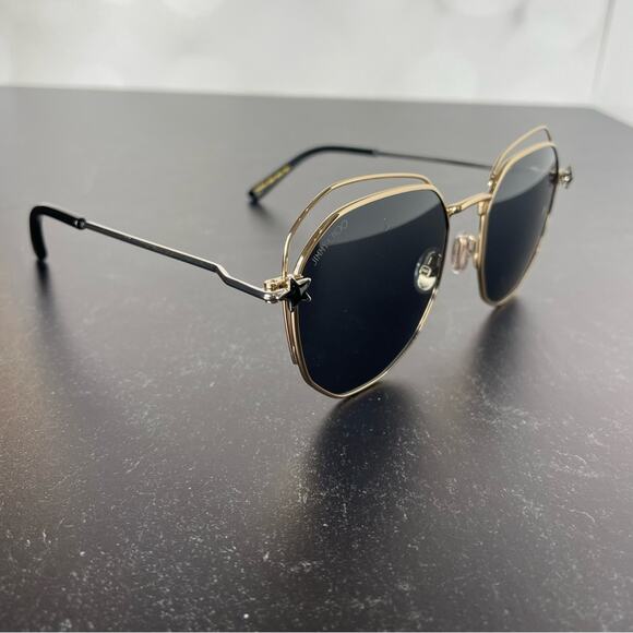 Jimmy Choo FRANNY/S J5G/IR Oval Gold Full Rim Sunglasses Women’s Sz 54-19-150 main image 2